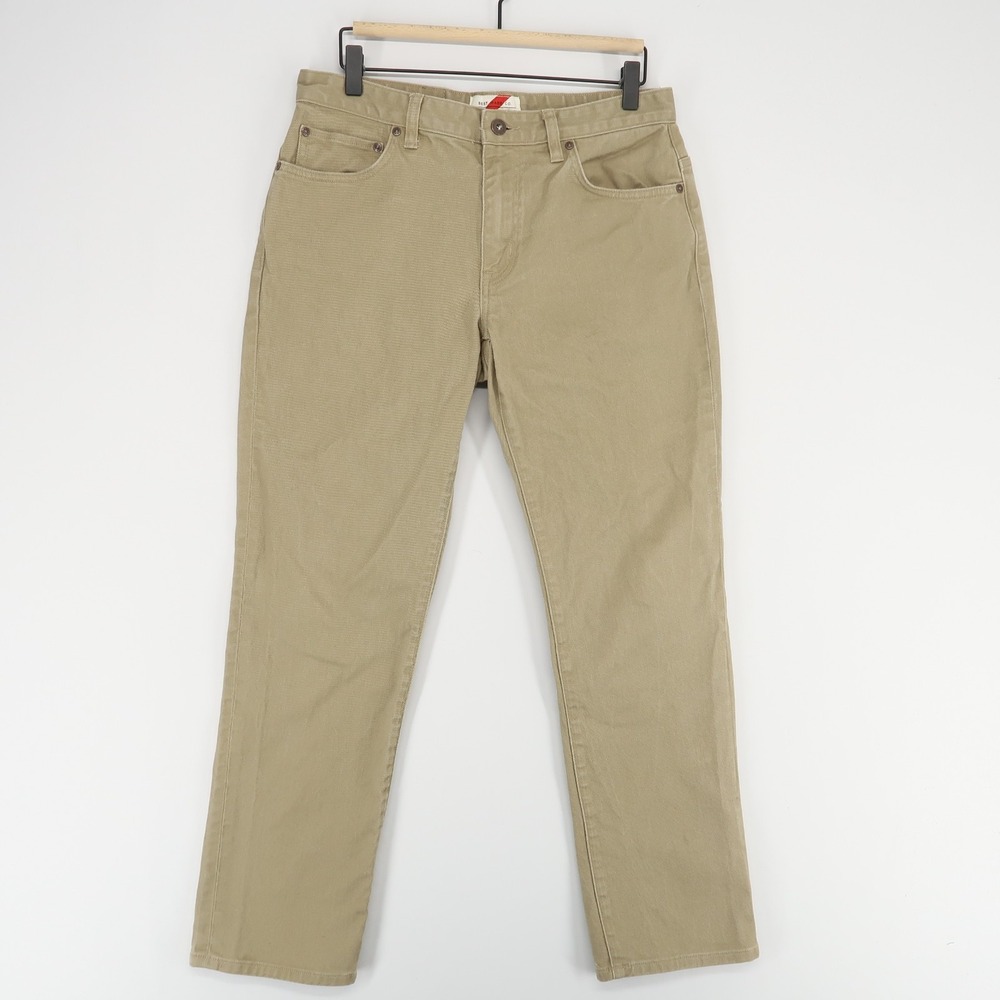 Best Made Co Standard Jeans Mens 32x30 Tan Slim Fit Twill Stretch 5 Pocket Pants